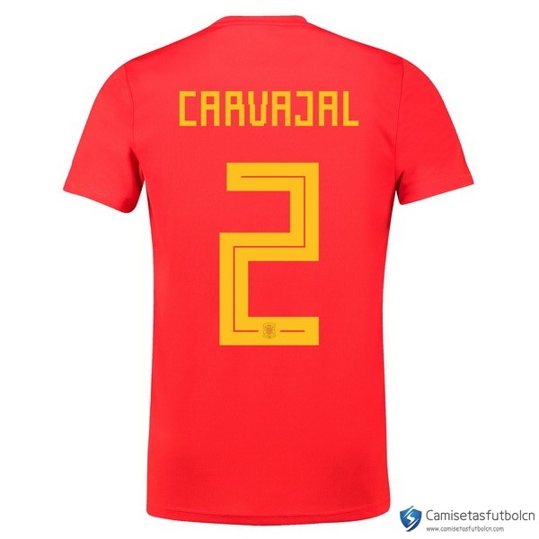 Camiseta Seleccion España Primera equipo Carvajal 2018 Rojo